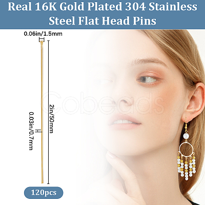 304 Stainless Steel Flat Head Pins STAS-BBC0004-37A-1