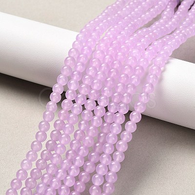 Natural & Dyed Malaysia Jade Bead Strands G-A146-4mm-A17-1