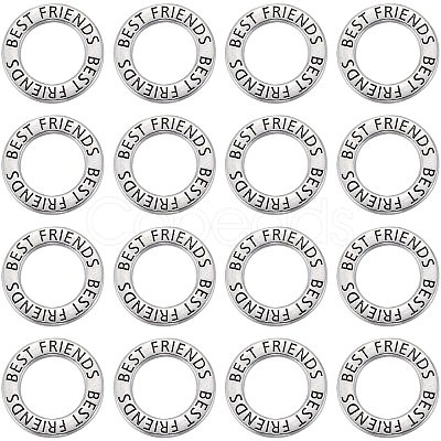 20Pcs Tibetan Style Alloy Linking Rings TIBE-SC0001-96-1