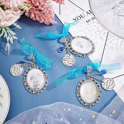 Oval & Flat Round With Word Zinc Alloy Big Pendants FIND-CA0004-75-1