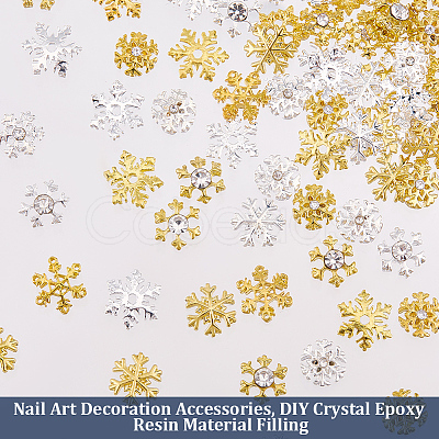 96Pcs 7 Styles Christmas Themed Alloy Cabochons MRMJ-OC0002-34-1