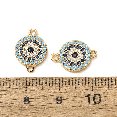 Brass Micro Pave Cubic Zirconia Connector Charms GG-CBAE681-20G-1