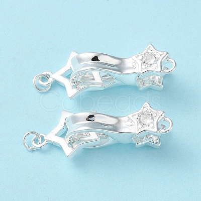 925 Sterling Silver Fold Over Clasps STER-D005-10S-1