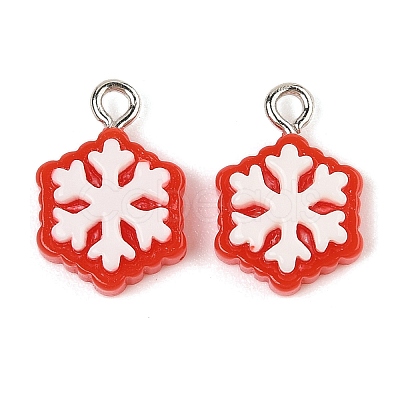 Christmas Theme Opaque Resin Pendants RESI-S08-02B-1