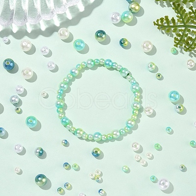 1140Pcs 12 Styles ABS Plastic Imitation Pearl Beads KY-YW0001-96A-1