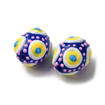 Glass Enamel Beads GLAA-C038-01G-1