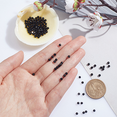 2 Strands Natural Black Spinel Beads Strands G-NB0004-61-1