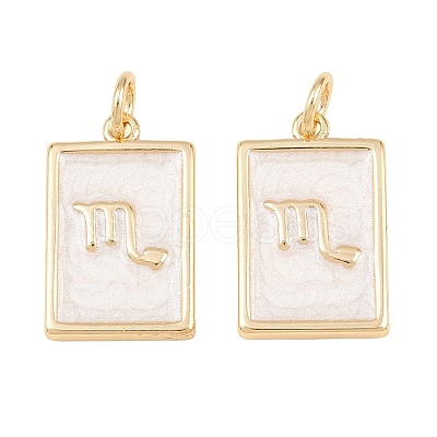 Brass Enamel Pendants KK-CBA62C2-01B-1