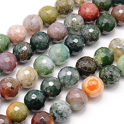 Natural Indian Agate Beads Strands X-G-G542-8mm-19-1