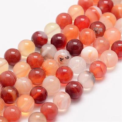 Natural Carnelian Bead Strands G-K153-B20-6mm-1