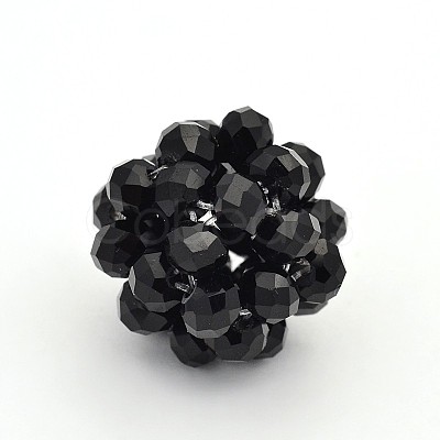 Glass Crystal Round Woven Beads LS-GLAA-A034-8mm-A08-1