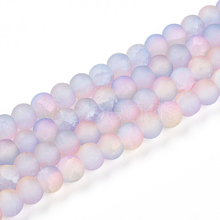 Crackle Glass Beads LS-X1-GLAA-N009-6mm-04-1