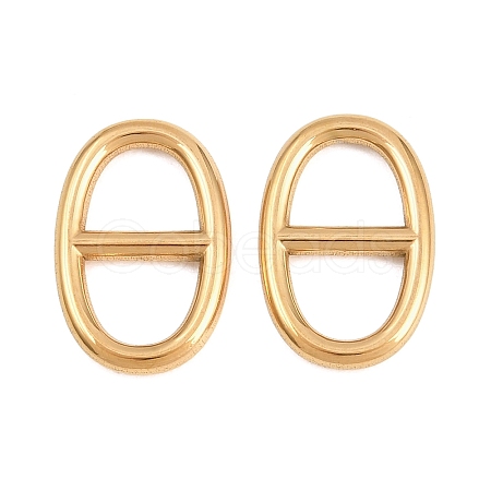 304 Stainless Steel Oval Links Connector Charms STAS-F366-02A-G-1