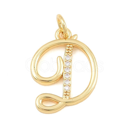 Brass Micro Pave Clear Cubic Zirconia Pendants CU-CBA7939-01D-G-1