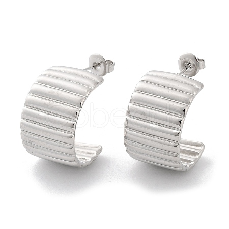 Non-Tarnish 304 Stainless Steel Stud Earrings EJEW-H115-22P-1
