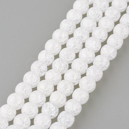 Synthetic Crackle Quartz Beads Strands GLAA-S134-8mm-05-1