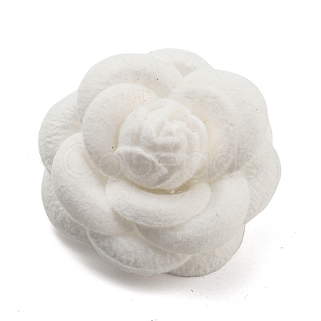 Cloth Art Camelia Brooch Pins LS-AJEW-Q147-01D-1
