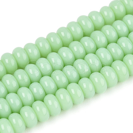 Opaque Solid Color Glass Beads Strands GLAA-ZX008-4mm-18U-1