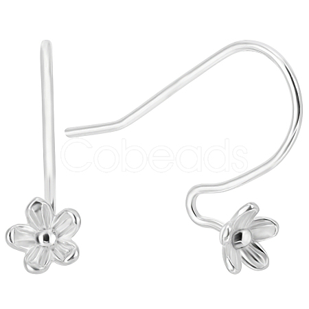 8Pcs 925 Sterling Silver Earring Hooks FIND-BBC0002-67-1