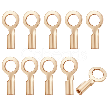 10Pcs Brass Cord Ends KK-BC0012-47-1
