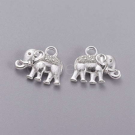 Vintage Elephant Charms PALLOY-ZN-47017-S-FF-1