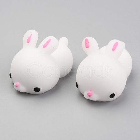 Rabbit Shape Stress Toy AJEW-H125-08-1