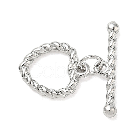 Brass Toggle Clasps KK-CBA42CA-01D-P-1