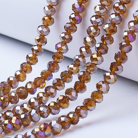 Electroplate Glass Beads Strands EGLA-A044-T4mm-B02-1