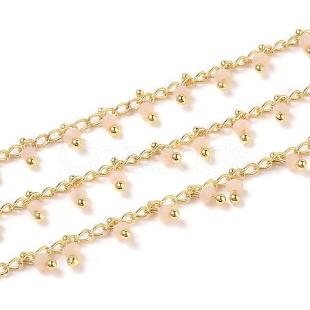 3.28 Feet Handmade Glass Beaded Chains X-CHC-K008-B10-1
