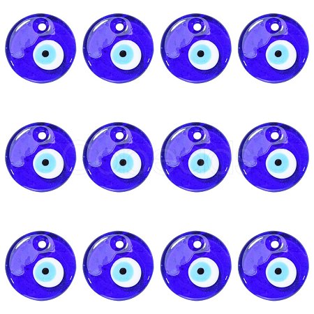 Handmade Lampwork Evil Eye Pendants X-LAMP-E106-02A-1