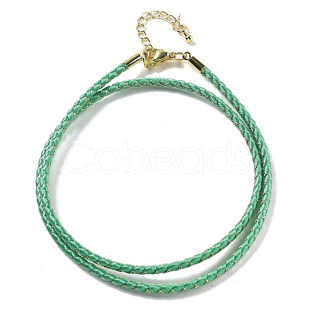 Polyester Cord Braided Necklace Makings MAK-L043-03G-28-1
