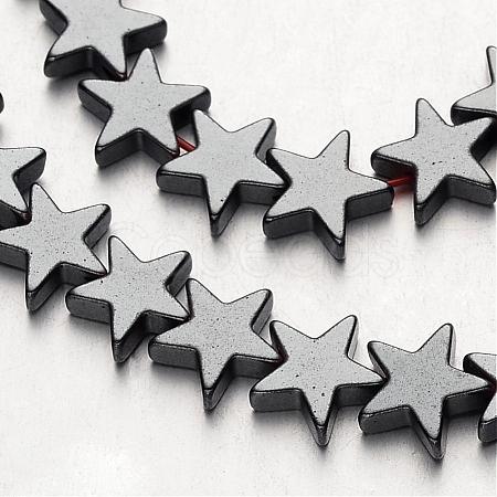 Non-magnetic Synthetic Hematite Bead Strands G-F300-24C-09-1