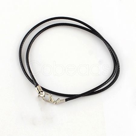 Waxed Cotton Cord Necklace Making MAK-S032-1.5mm-A101-1