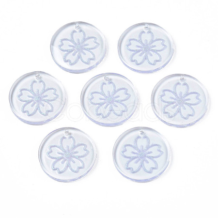 Transparent Resin Pendants RESI-N030-004D-1