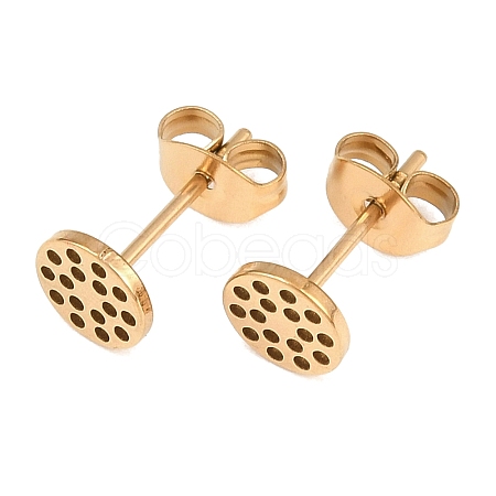 304 Stainless Steel Stud Earring Findings STAS-P434-06A-G-1