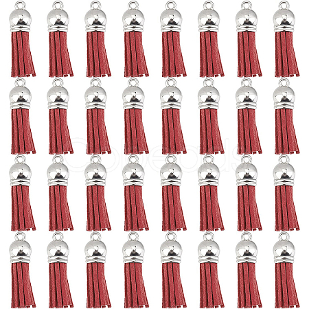 100Pcs Faux Suede Tassel Pendant Decorations FIND-SC0002-29A-1