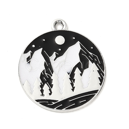 Alloy Enamel Pendants PALLOY-Q451-01A-1