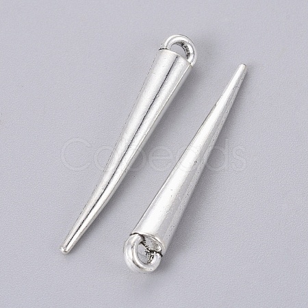 Tibetan Style Alloy Spike Pendants X-TIBEP-A16461-AS-RS-1