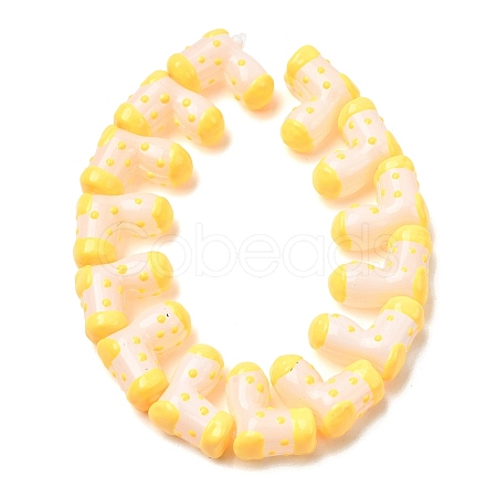 Handmade Glass Enamel Beads GLAA-K070-04F-1