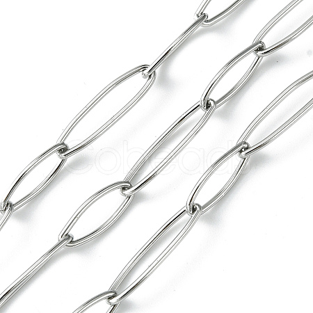 Tarnish Resistant 304 Stainless Steel Oval Link Chains CHS-K018-01P-1