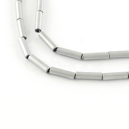 Tube Electroplate Non-magnetic Synthetic Hematite Bead Strands G-S203-26I-1
