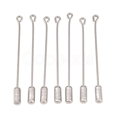 201 Stainless Steel Eyepin Pin Clutch Brooch Findings STAS-D266-01P-01-1