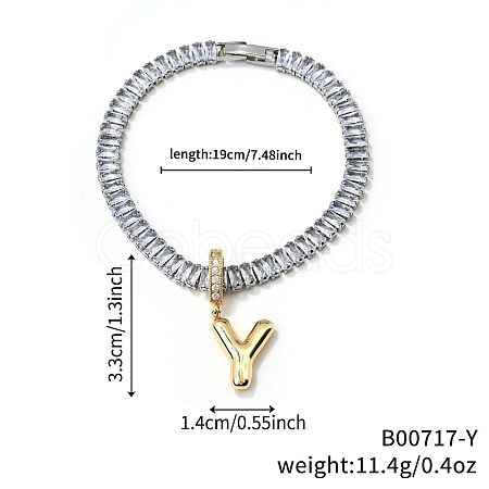 Fashionable Brass Charm Bracelets LI7211-25-1