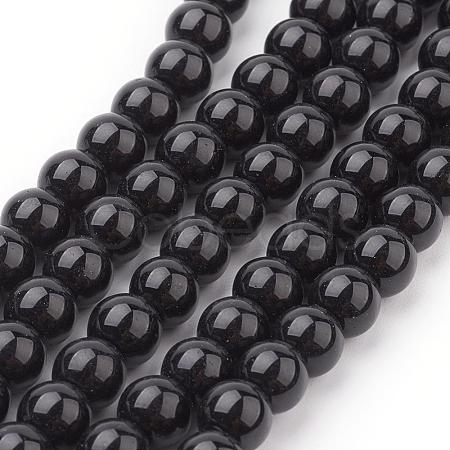 Black Glass Pearl Round Loose Beads For Jewelry Necklace Craft Making X-HY-6D-B20-1