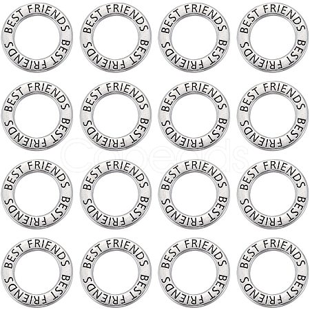 20Pcs Tibetan Style Alloy Linking Rings TIBE-SC0001-96-1