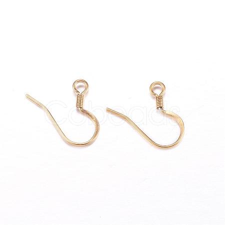 Ion Plating(IP) 304 Stainless Steel French Earring Hooks STAS-N0013-15G-1