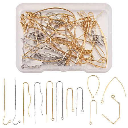 Brass Stud Earring Findings KK-TA0007-75-1