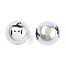 ABS Plastic Imitation Pearl Beads, with Enamel, Round with Ghost, White, 12.5x12x11.5mm, Hole: 2mm