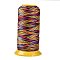 Segment Dyed Round Polyester Sewing Thread, for Hand & Machine Sewing, Tassel Embroidery, Colorful, 12-Ply, 0.8mm, about 300m/roll