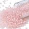 TOHO Round Seed Beads, Japanese Seed Beads, (169F) Transparent AB Frost Rosaline, 8/0, 3mm, Hole: 1mm, about 1110pcs/50g